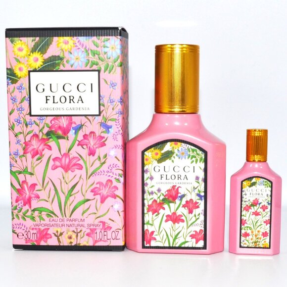 2pc Gucci Flora Gorgeous Gardenia 1 fl oz & .16 fl oz